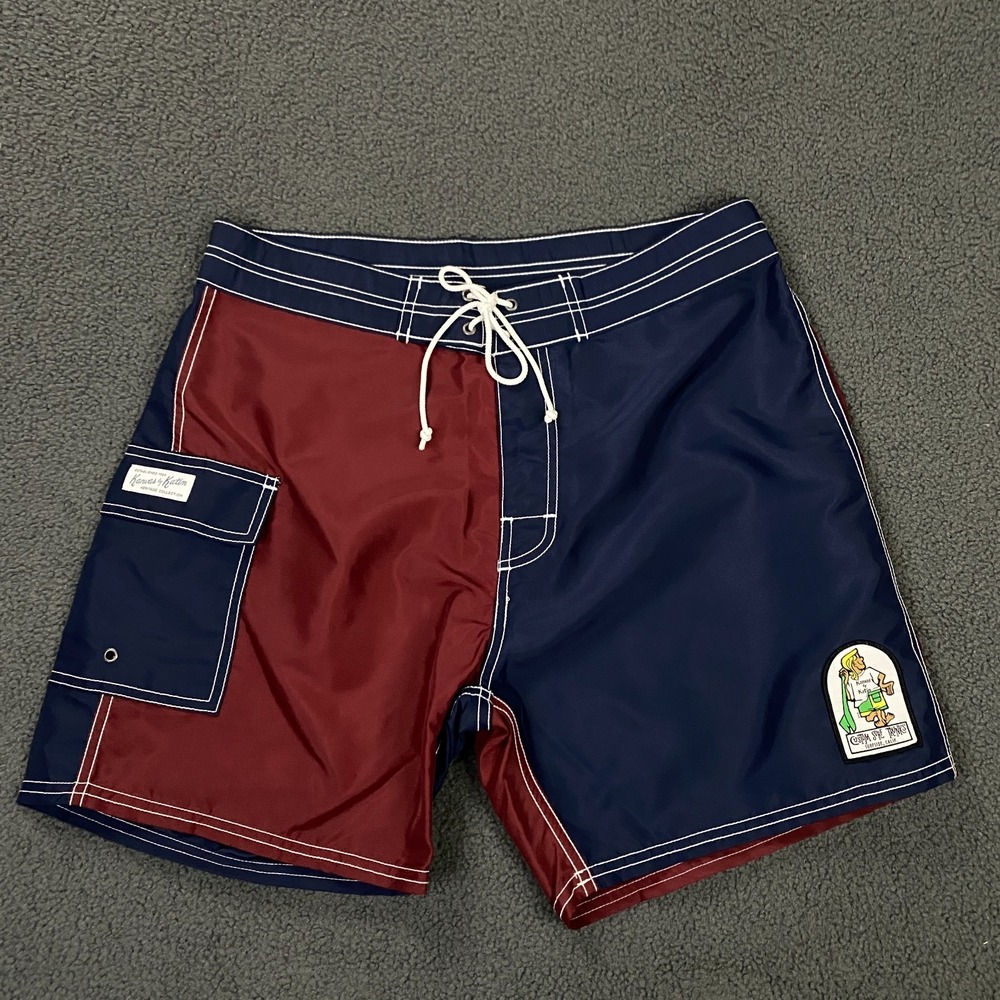 Kanvas by Katin Dogger Trunk Mens 32 Blue Red Swim Board Heritage Collection